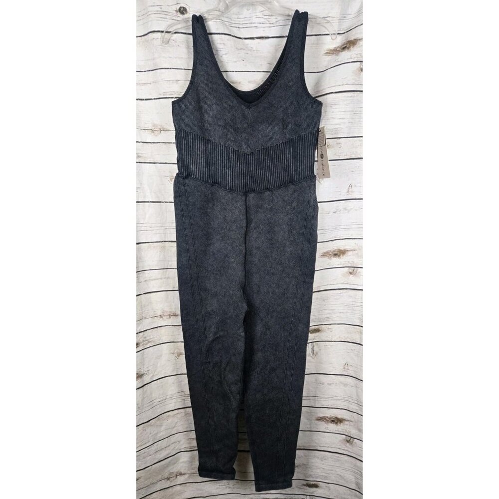 HARMONY AND BALANCE ​Seamless Shaping Ribbed Knit Bodysuit Jumpsuit XL NEW Ankle